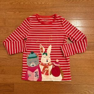Mini Boden Carol Singers Appliqué Christmas Tee